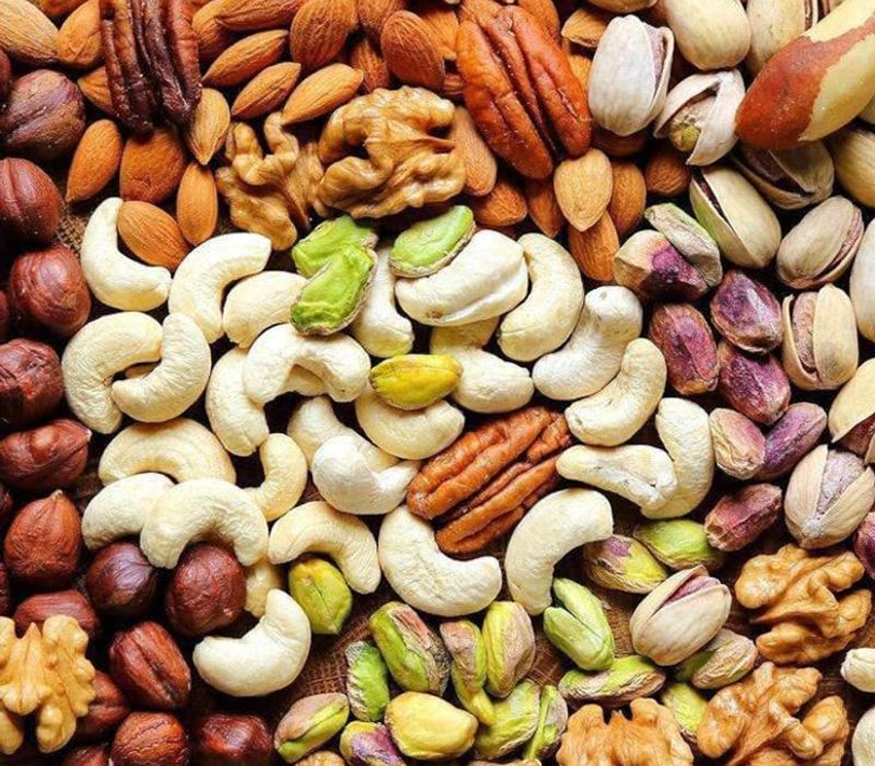Almonds and pine nuts